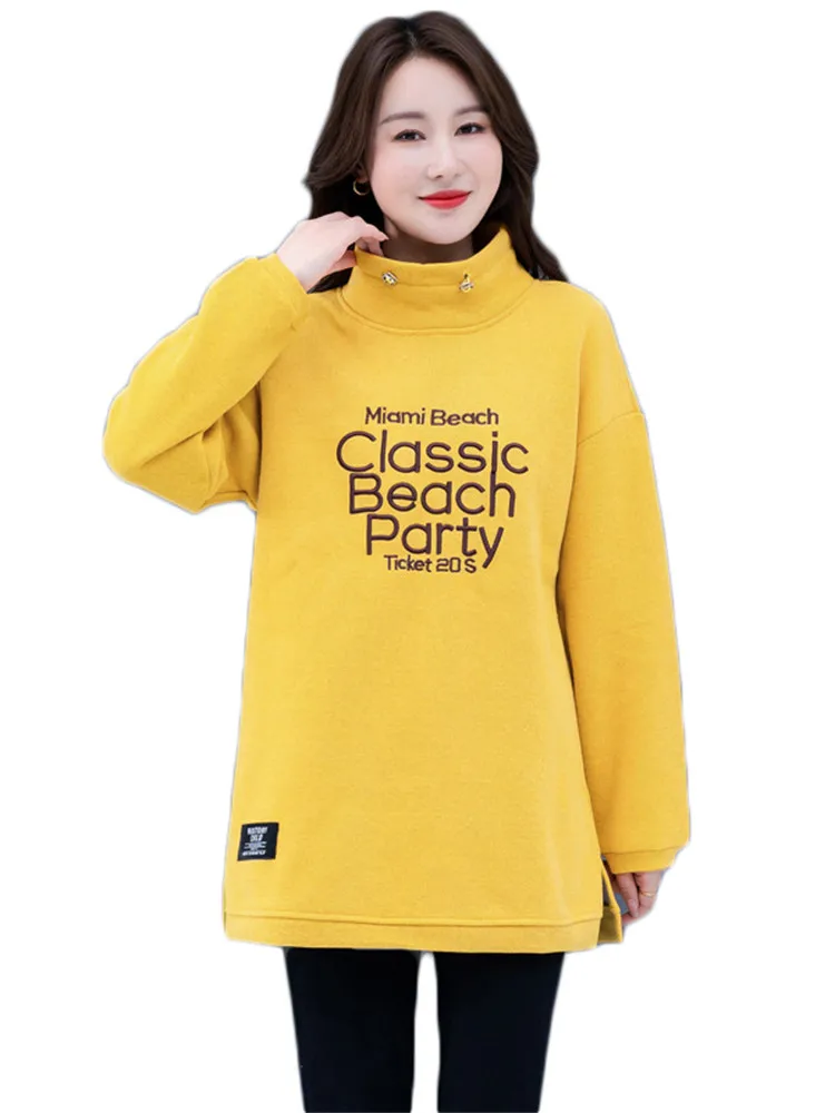 

Утолщенная флисовая толстовка, женская зимняя новинка 2022, зимняя полуводолазка, осенний пуловер высокого класса, женские JD2358