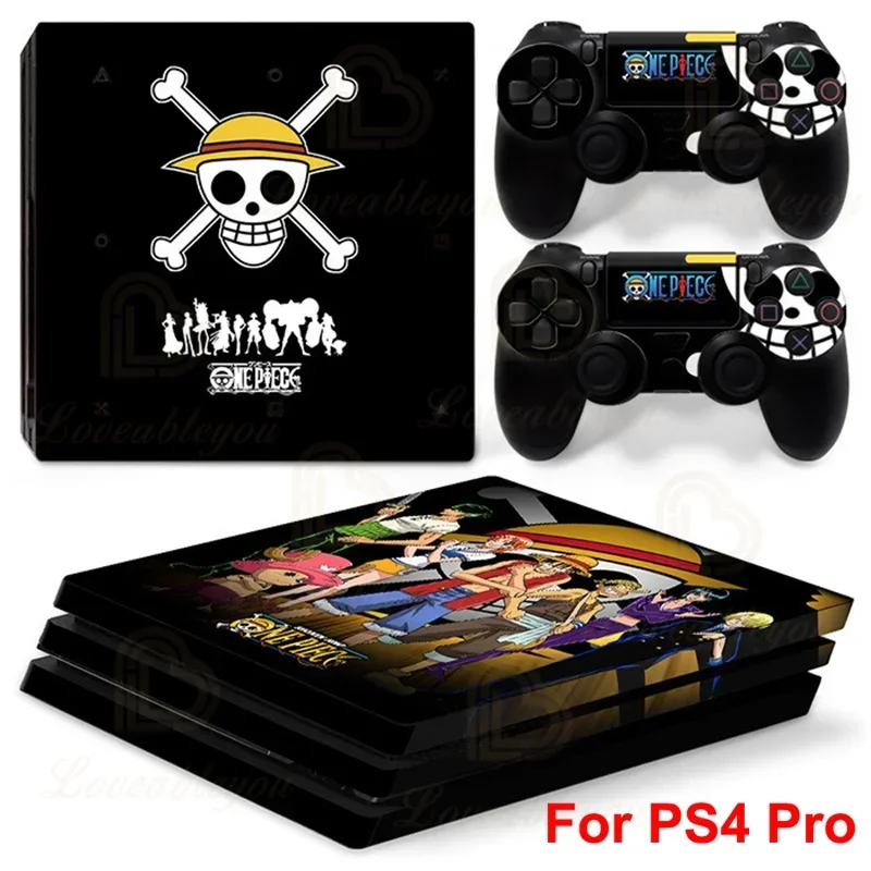 Фото Наклейка на кожу PS4 Pro, цельная наклейка «Пираты Луффи Чоппер», Play Station 4 Pro, консоль и контроллеры, наклейка на игровой планшет, наклейка №1