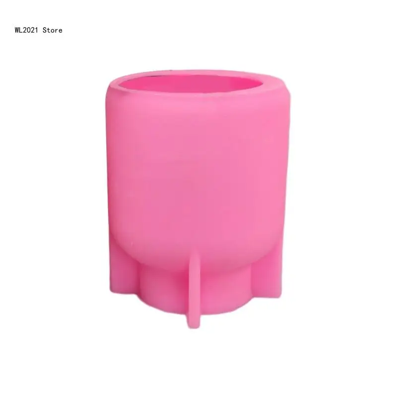 

Flowerpot Cement Plaster Resin Mold DIY Home Garden Round Vase Mould Handmade