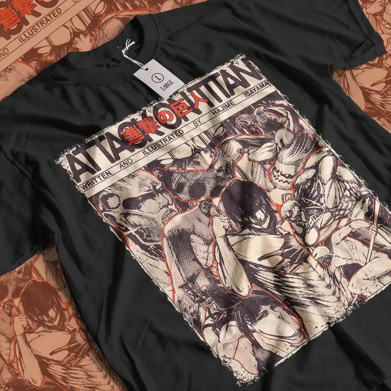 Эстетическая винтажная уличная одежда из аниме-фильма Титан классическая