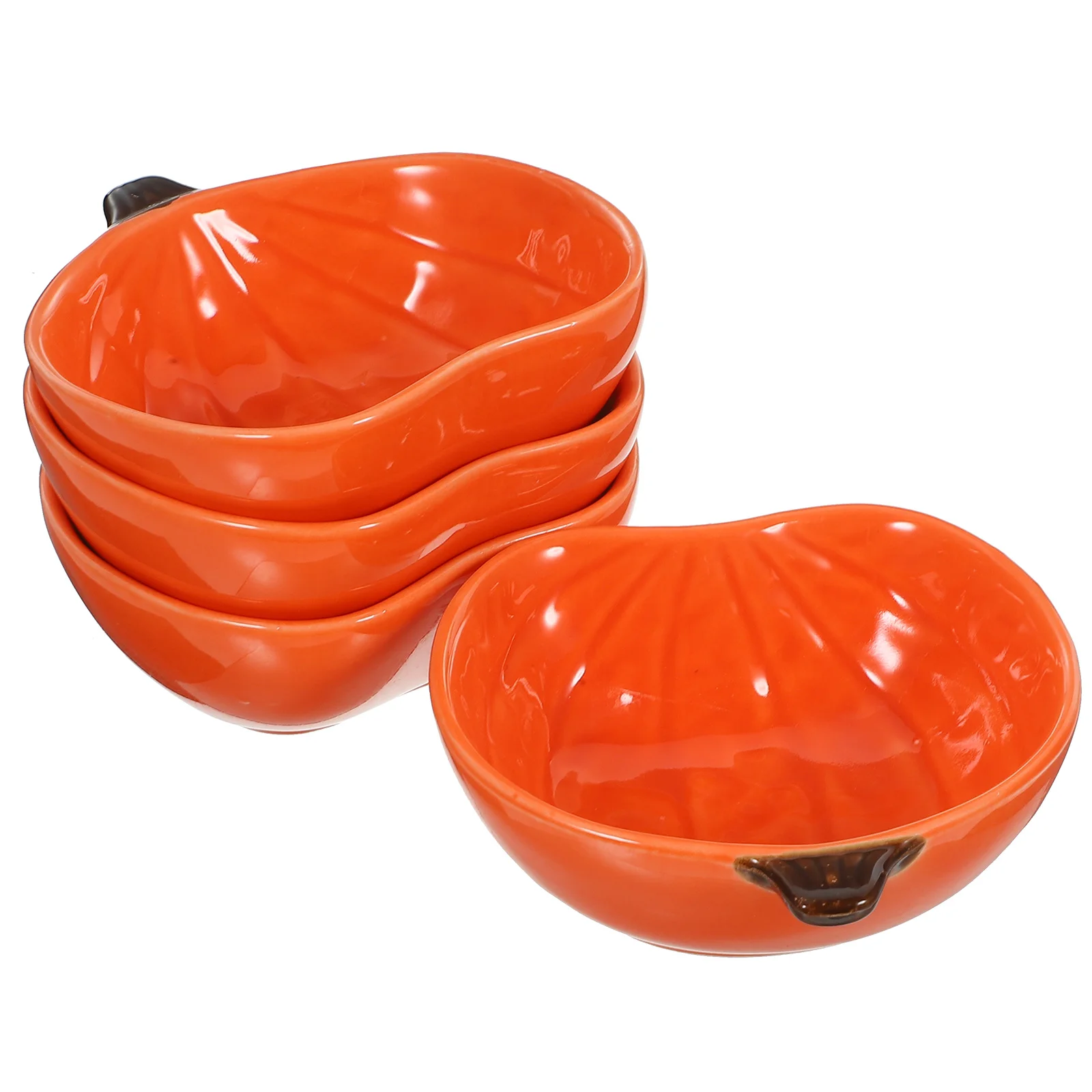 

4 Pcs Pumpkin Hamster Water Dish Small Animals Bowl Feeder Pet Feeding Ceramics Food