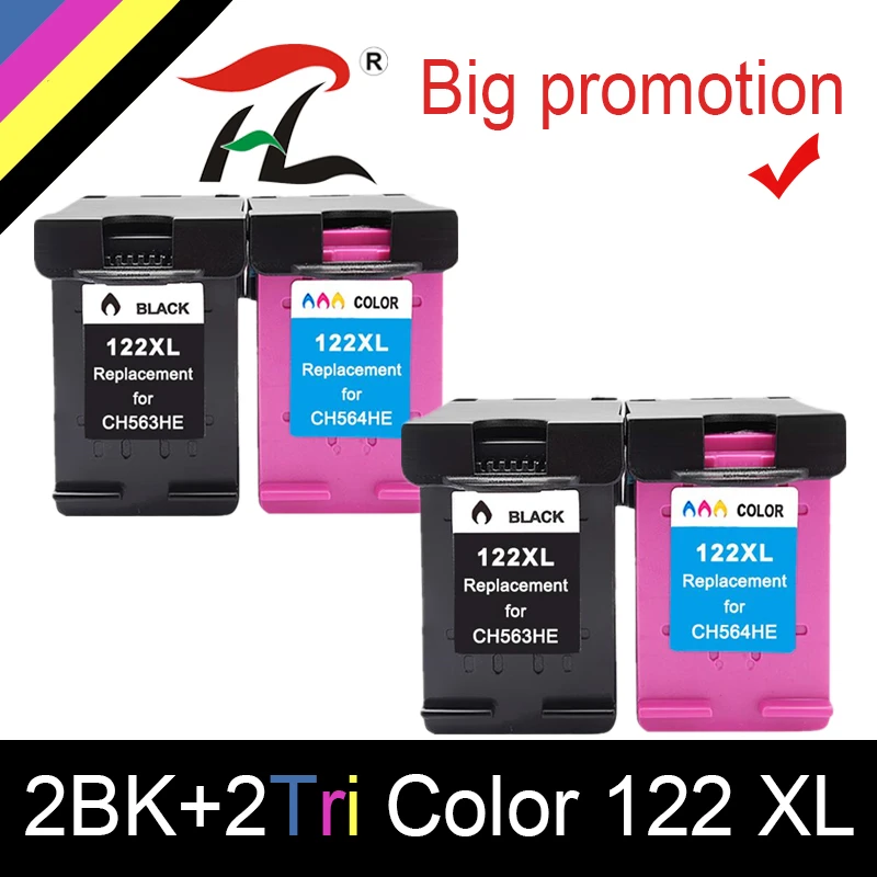 

122XL Замена чернильного картриджа для HP 122 для HP Deskjet 1000 1050 2000 2050s 3000 3050A 3052A 3054 1010 1510
