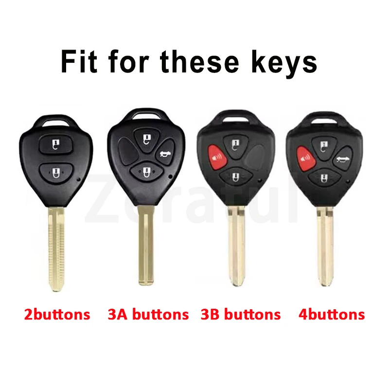 Фото 2/3/4 кнопки из ТПУ, защитный брелок для Toyota Corolla Camry Reiz RAV4 Crown Avalon Venza Matrix Yaris, чехол для автомобильного ключа №2
