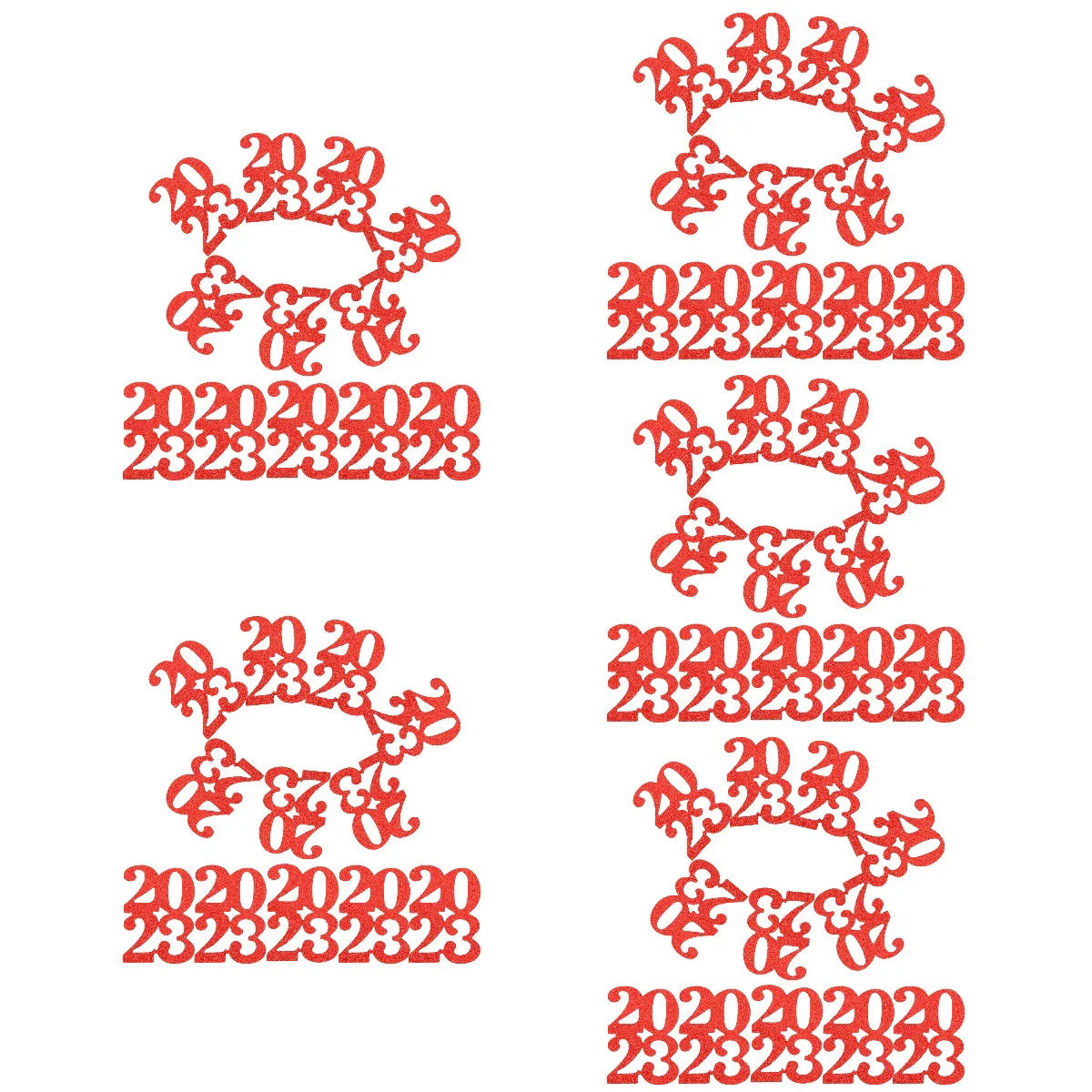 

120 pcs DIY Glitter 2023 Cutouts 2023 Flower Vase Tags 2023 Cutouts Signs Glitter 2023 Tags Party Favor Tags