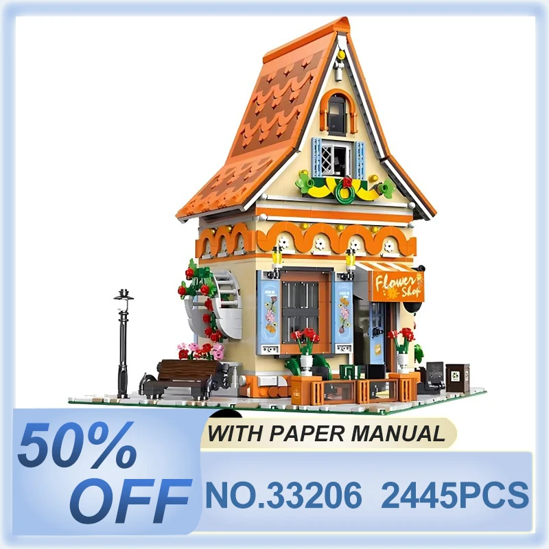 Новинка 33206 MOC флорист магический цветок мастерская модель строительные блоки