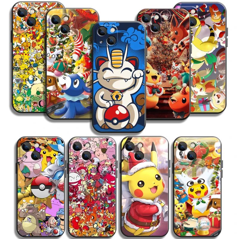 

Pokémon Christmas Phone Cases For iPhone 11 11 Pro 11 Pro Max 12 12 Pro 12 Pro Max 12 Mini 13 Pro 13 Pro Max Coque Funda