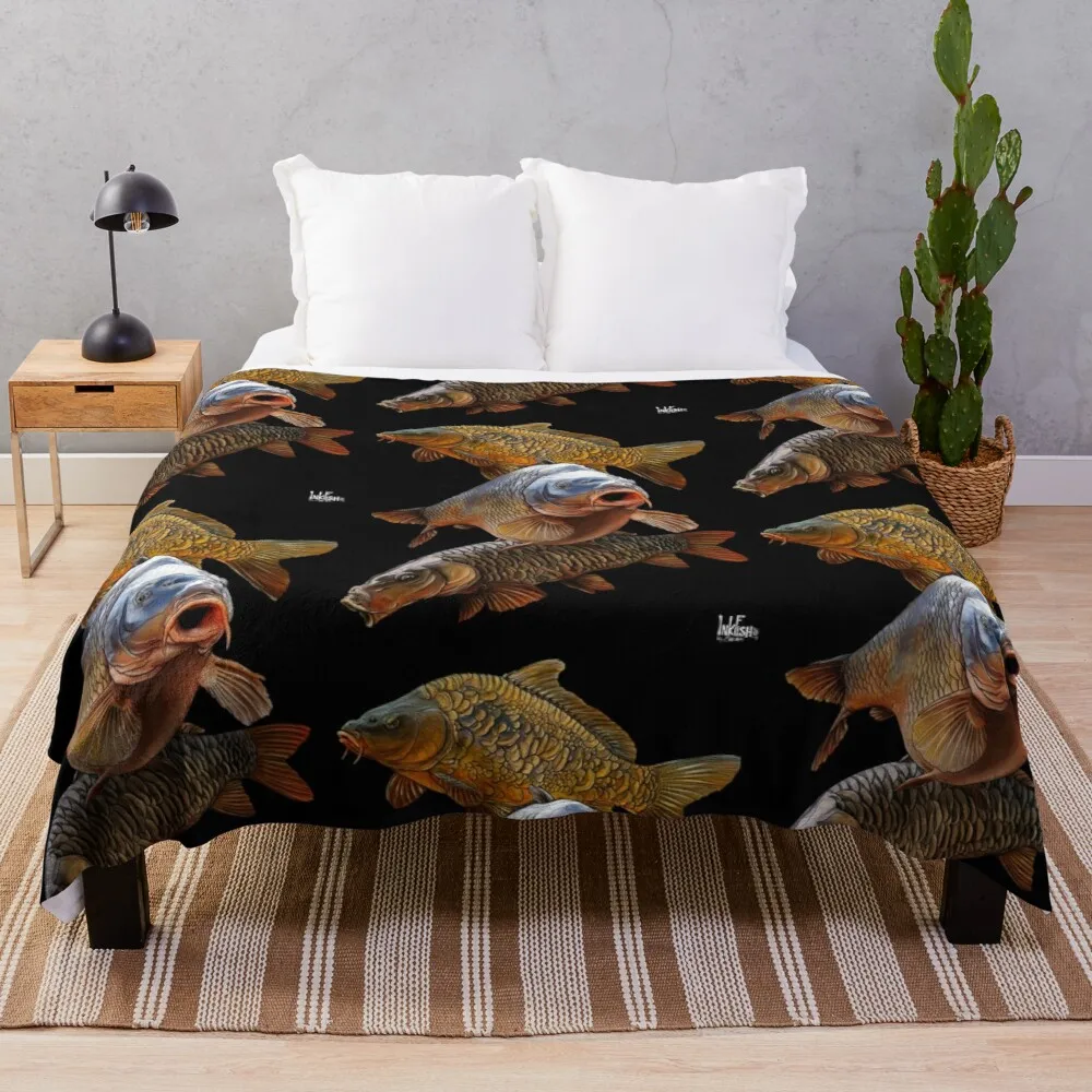

Carp gang 1 Throw Blanket Decorative Sofa Blankets Dorm Room Essentials Fleece Fabric