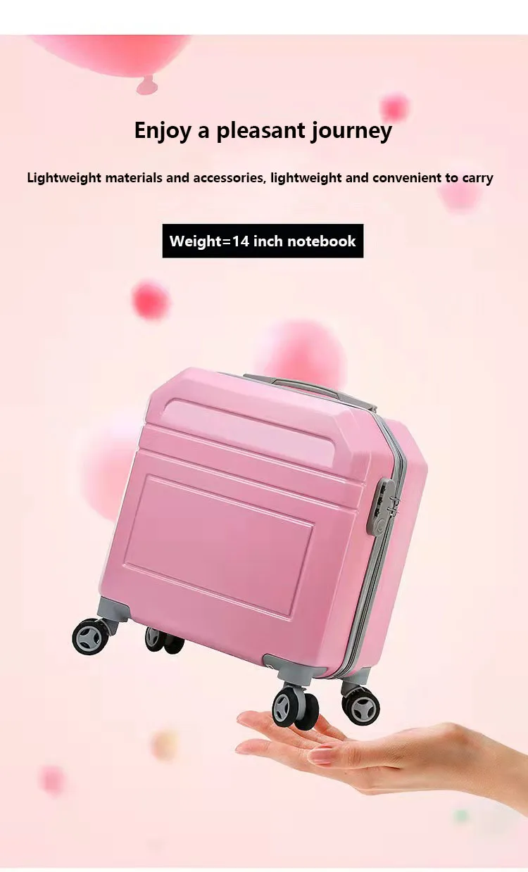 New High-End Candy Colored Children'S 20 Inch Trolley Case, Frosted Password Universal Wheel Travel Case