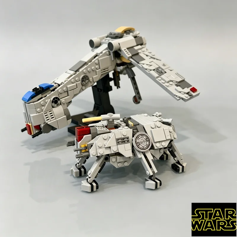 Фото 751 деталь MOC: Космический корабль-десантник и шагоход AT-TE, конструктор среднего масштаба, подарки на Рождество №4