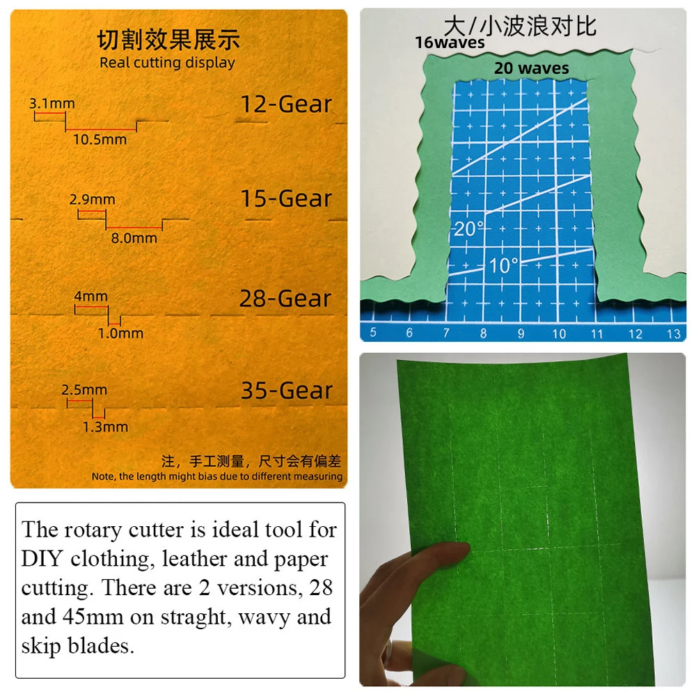45 мм Вращающийся резак для кожевенного ремесла ткани круговое лезвие сделай сам