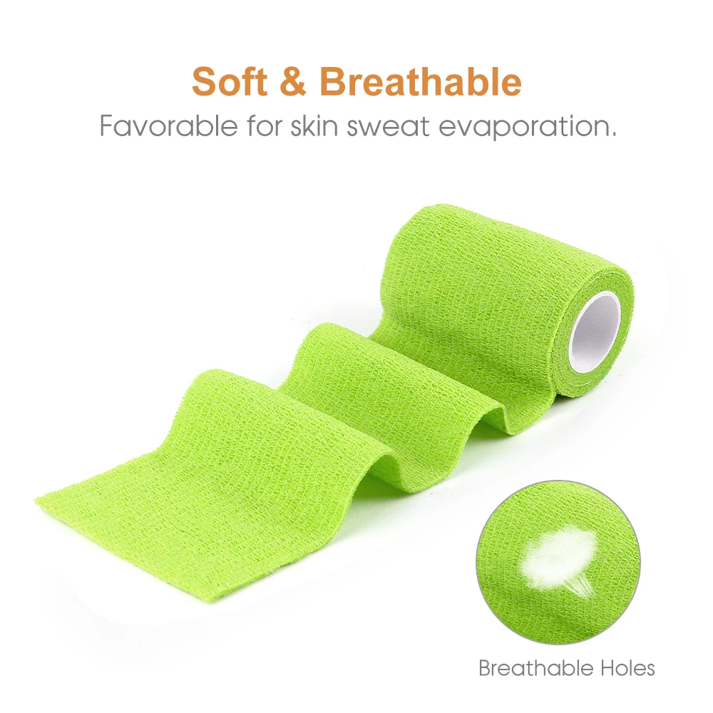 12 рулонов цветная эластичная Спортивная самоклеящаяся бандажная лента