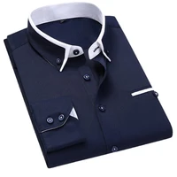2022 mens clothing plaid dress shirts male high quality long sleeve slim fit shirts business casual shirt top plus size s 8xl