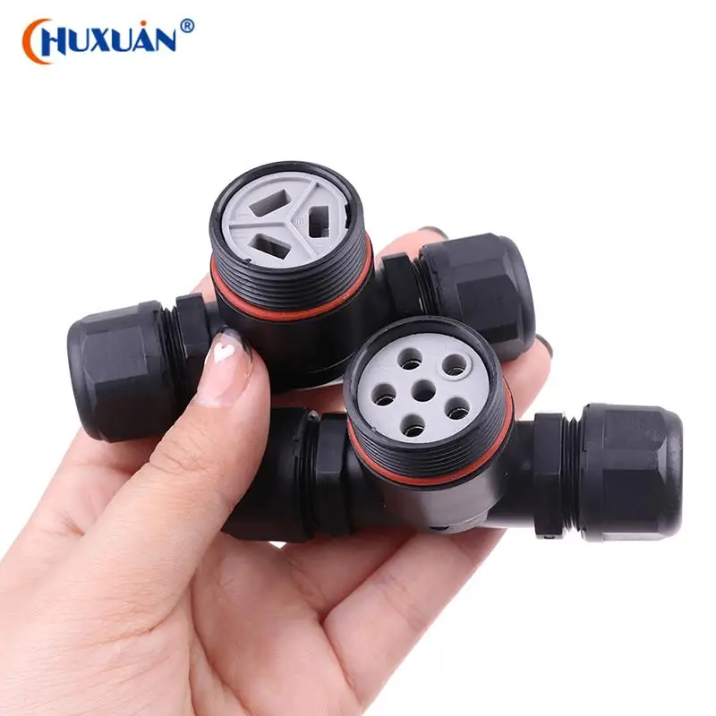 

1PCS T Shape Waterproof Connector 3/5 Pin Wire Connectors Quick Screw Connect Push-in Terminals Electric Junction Box