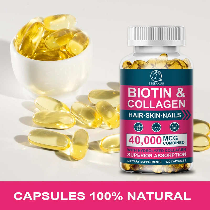 

Bbeeaauu Collagen Biotin for Woman Promote Hair Growth Protect Joints Promote Bone Growth Health Beauty Anti-Aging Hair Restorer