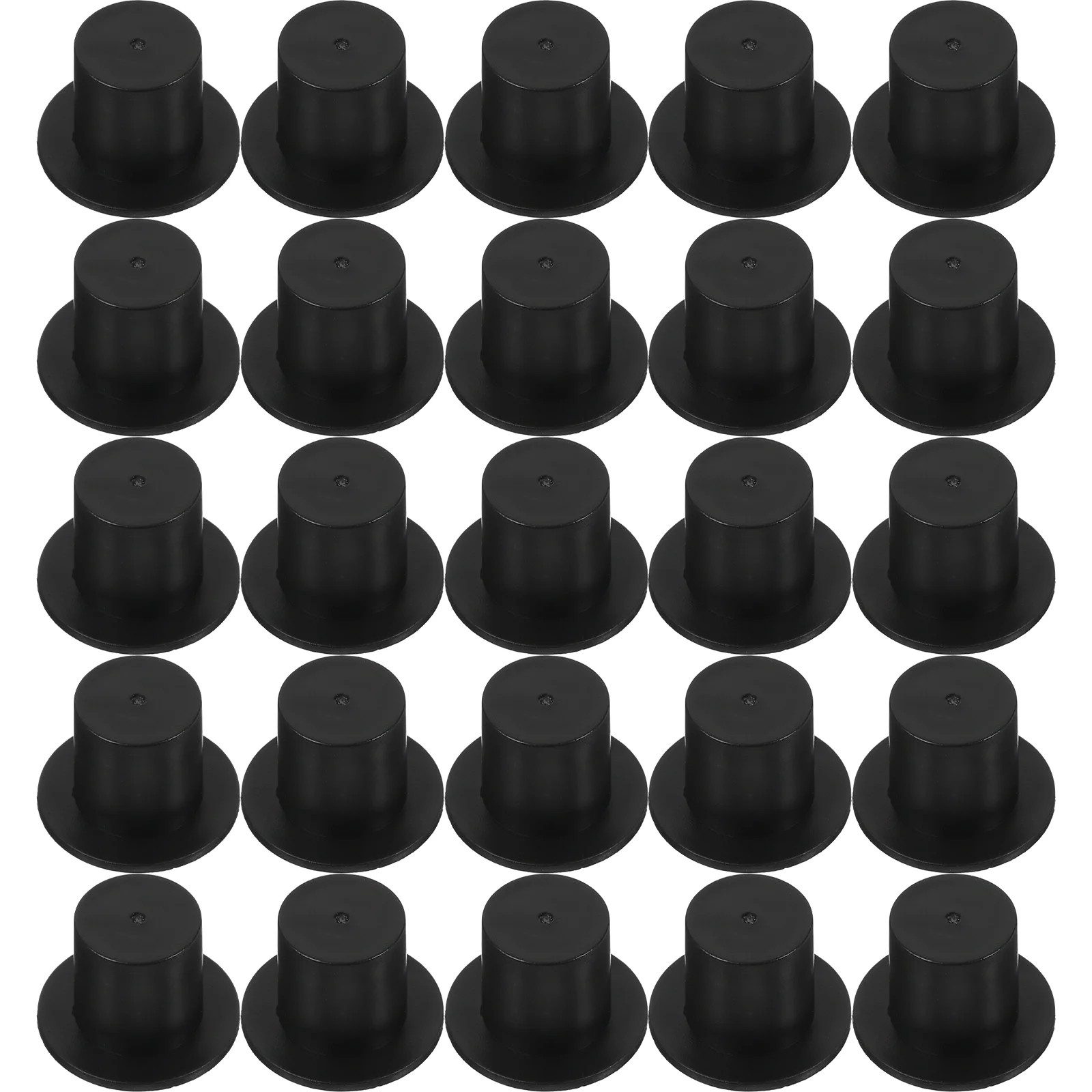 

100pcs Handcraft Mini Clown Hat Decoration Christmas Decorative Plastic Hat DIY Material Size S(Black)