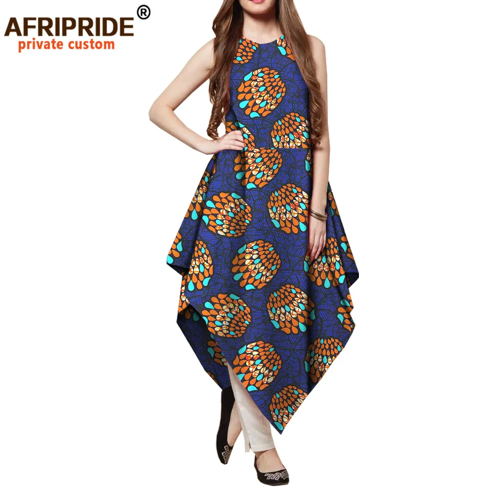 2022 African Dresses for Women Dress Dashiki Clothing Ankara Fabric A Line Dress Party Wedding Maxi Dress AFRIPRIDE A7225150