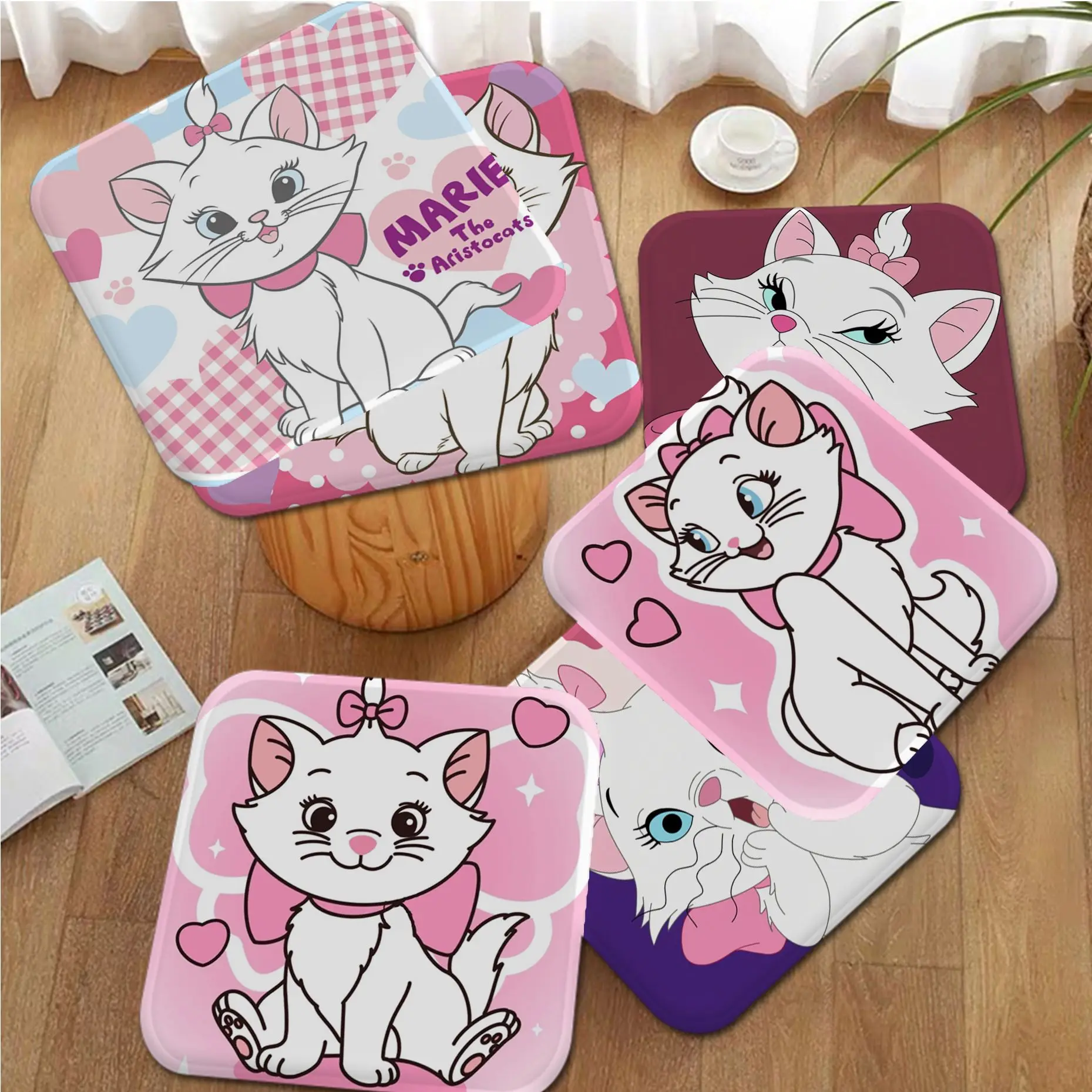 

Disney Marie Cat Round Stool Pad Patio Home Kitchen Office Chair Seat Cushion Pads Sofa Seat 40x40cm Stool Seat Mat