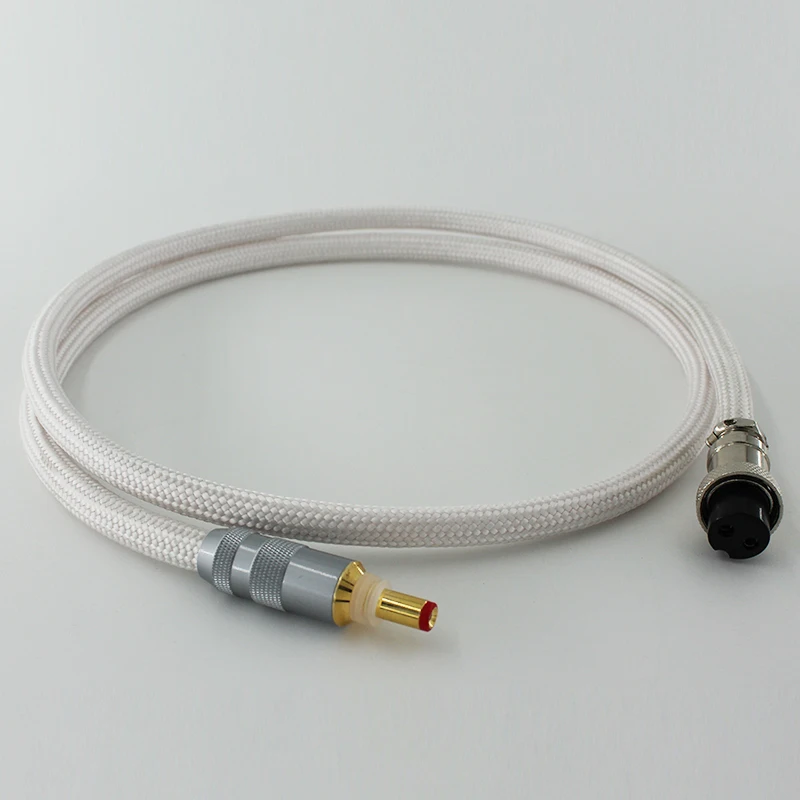 1.2M HIFI 4N 9999 Sterling silver-Oyaid DC Power supply cable GX16-2 to 5.5*2.1/2.5mm |