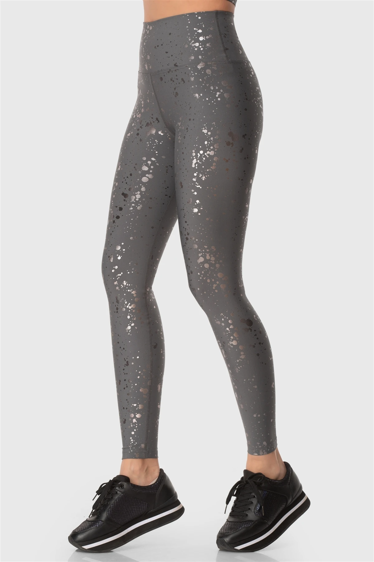 Superstacy High Waist Patterned Smoked Sport Leggings