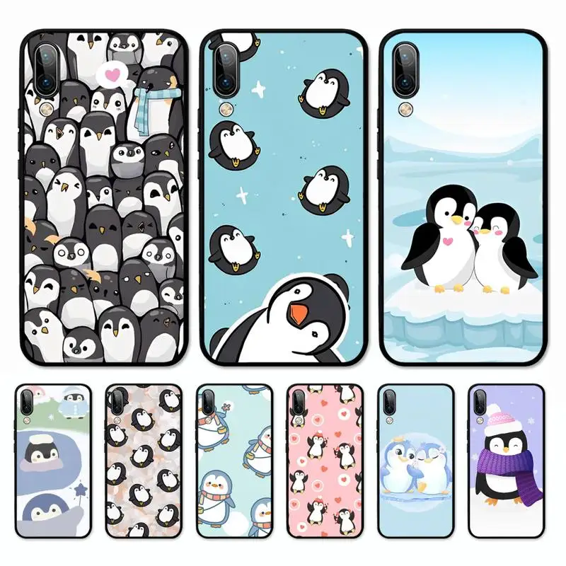 

Cute Lovely Penguin Phone Case for Vivo Y91C Y11 17 19 17 67 81 Oppo A9 2020 Realme c3