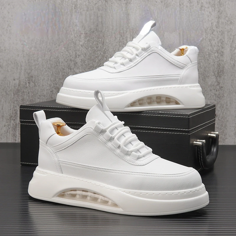 

New in Men Casual Sneakers Platform White Shoes Leisure Male Sneakers Non-slip Men's Vulcanized Shoes Air Cushion Board Shoe