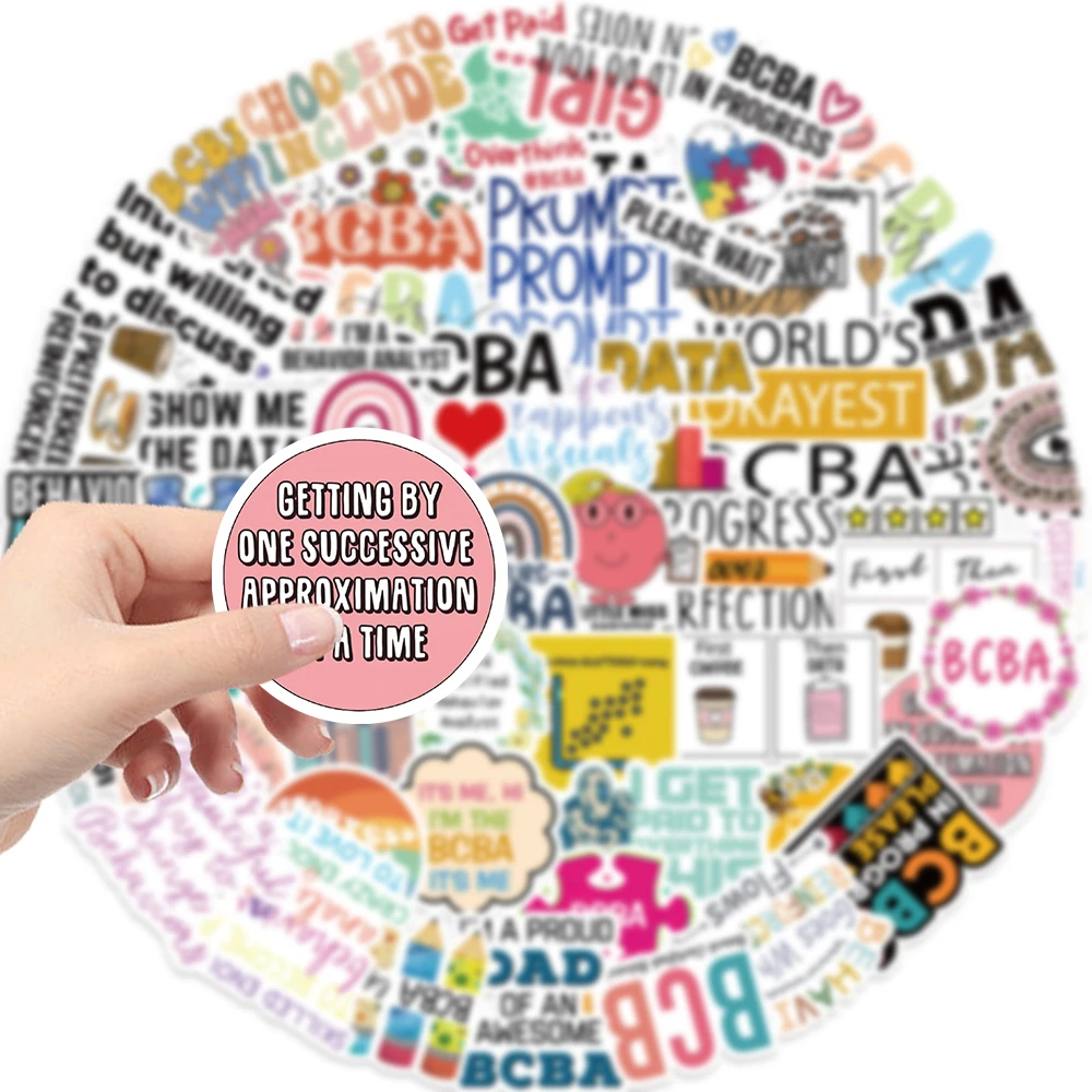 Наклейки BCBA Мультяшные 50 шт. стикеры с рисунком аналитика граффити наклейки для