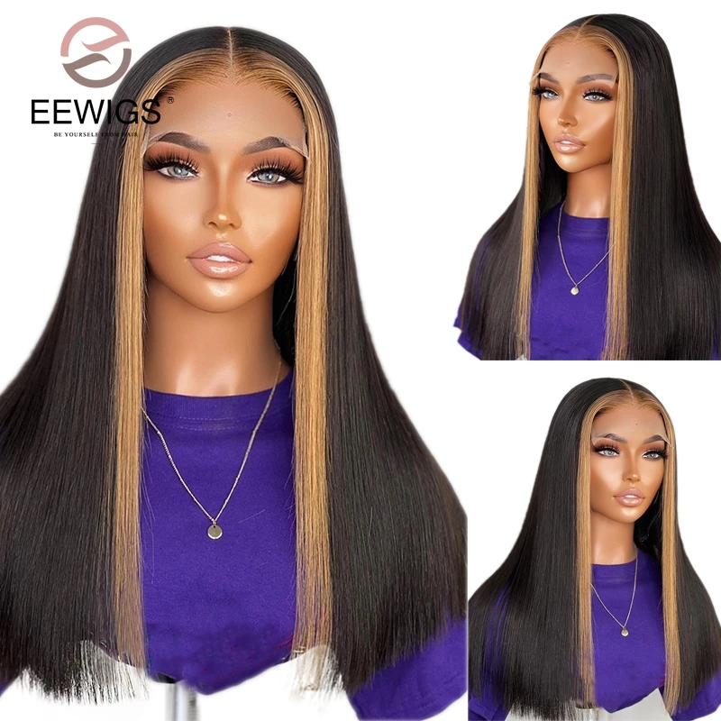 

Highlight Brown Colored Straight Short Bob Pixie Cut 13x4 Synthetic Lace Front Preplucked Blunt Cosplay Wigs For Black Women