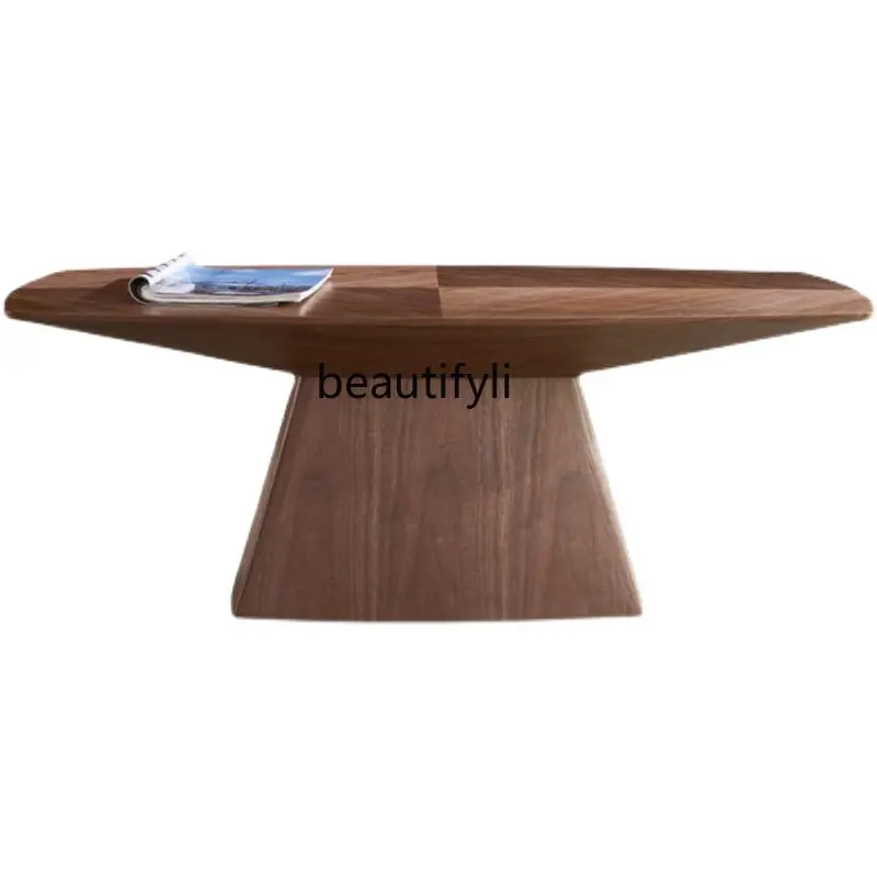 

Скандинавский овальный журнальный столик из массива дерева простой современный прямоугольный журнальный столик для гостиной дизайнерский журнальный столик