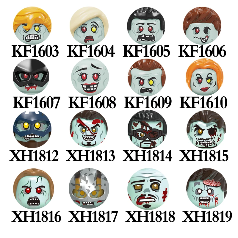 Мини-конструктор зомби серии ужасы фигурки героев развивающие сборные игрушки