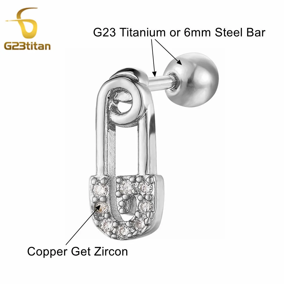 G23titan уникальный дизайн безопасные шпильки серьги-гвоздики для защиты от козелка