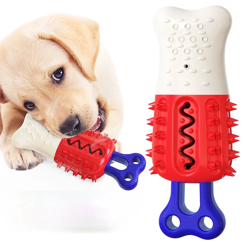 Dog Chew Toys Molar Rod Cools and Freezes Puzzle Fidget Tooth Cleaning Toothbrush Pet Puppy Accessories Supplies for Dogs