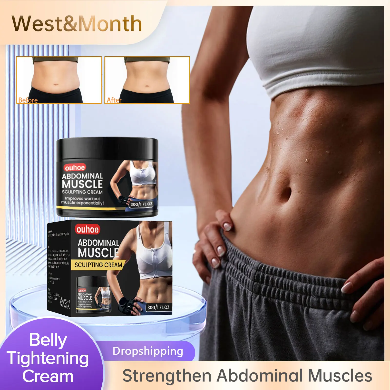 

Крем для сжигания жира абдоминального пресса, антицеллюлитный крем для скульптурирования, потери веса, ухода за фигурами, массажа, подтяжки...