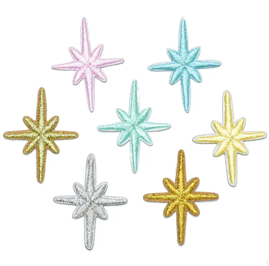 

10 Pcs Fashion Stars Embroidery Patches Embroidered Clothing Hat Bag Shoe Repair Material Phone Gift Box Decor DIY Accessory