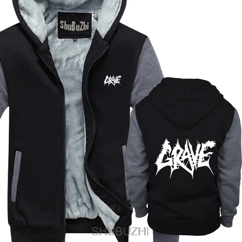 

New GRAVE Swedish Death Metal Band Logo Men's Black hoodie warm hoodie Print long sleeve thick hoodies sbz4095