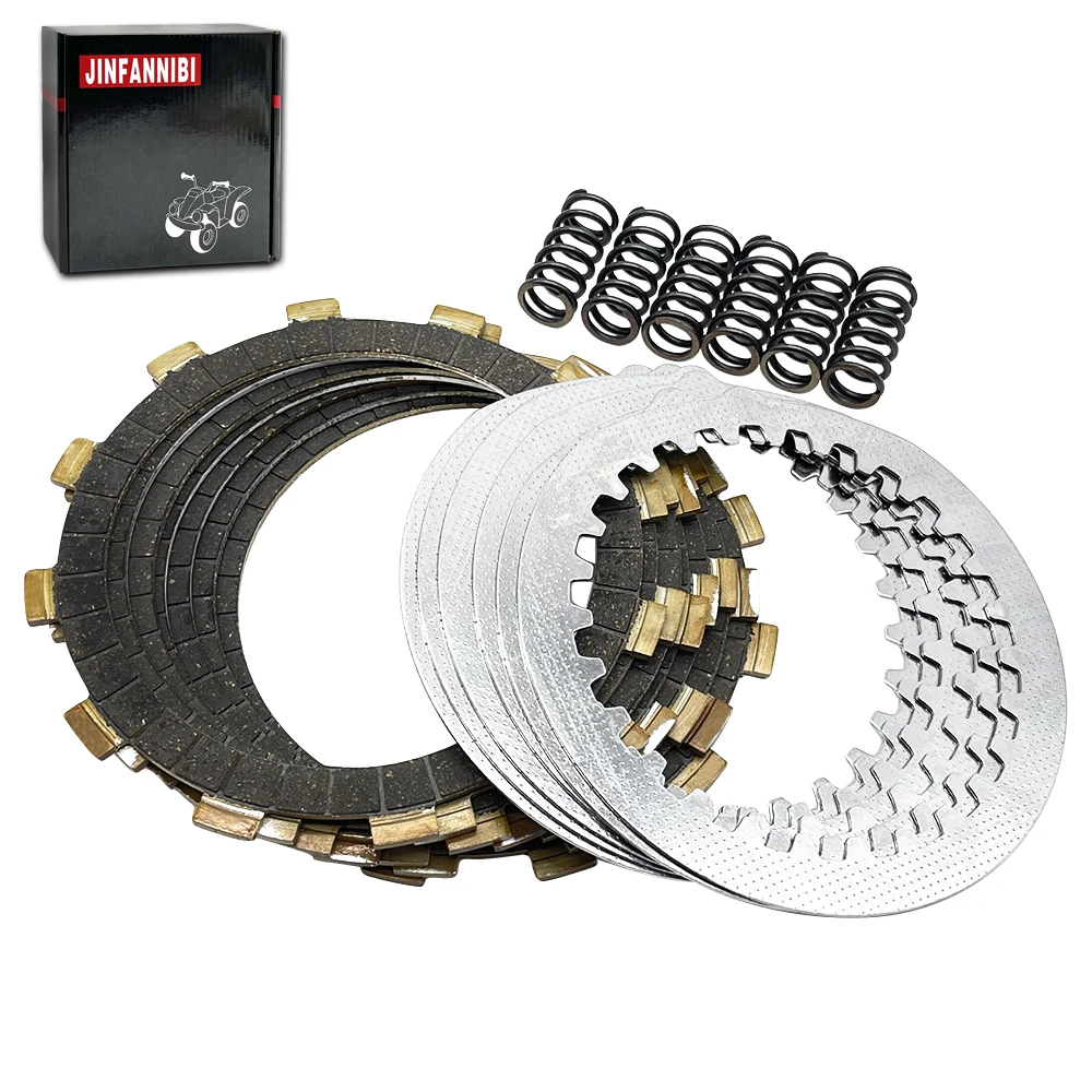 

JINFANNIBI сверхмощные пружины, фрикционный диск, комплект дисков сцепления, совместимый для Yamaha Banshee 350 1987-2006 RZ350 1984-1990