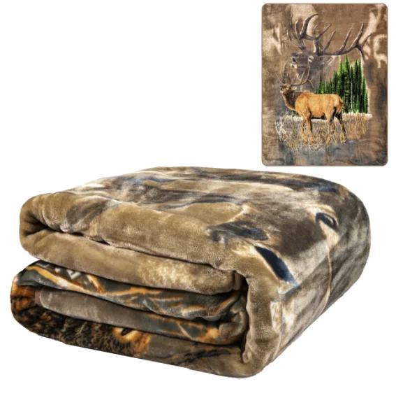 

Плюшевое одеяло-Elk Call - QUEEN BED 79 дюймов x 95 дюймов-одеяло из искусственного меха для кровати, дивана, пикника, кемпинга