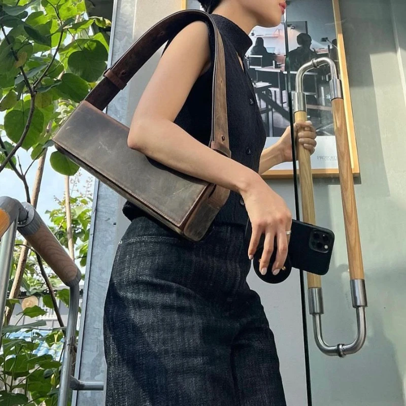 

Korean niche design baguette armpit bag women's new shoulder strap square box bag handbag crossbody bag