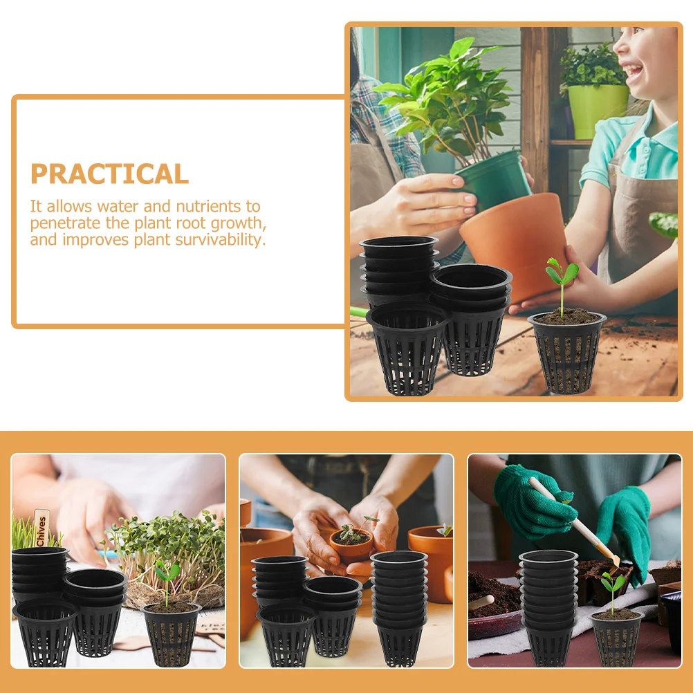 100 шт. корзина для посадки садовая сетка чашки гидропонные круглые фиксированные