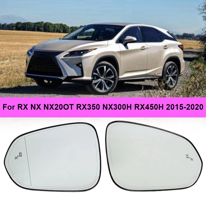 

Car Rear Mirror Glass Heated Blind Spot Wide Angle Lens For LEXUS RX NX NX200T RX350 NX300H RX450H 2015-2020