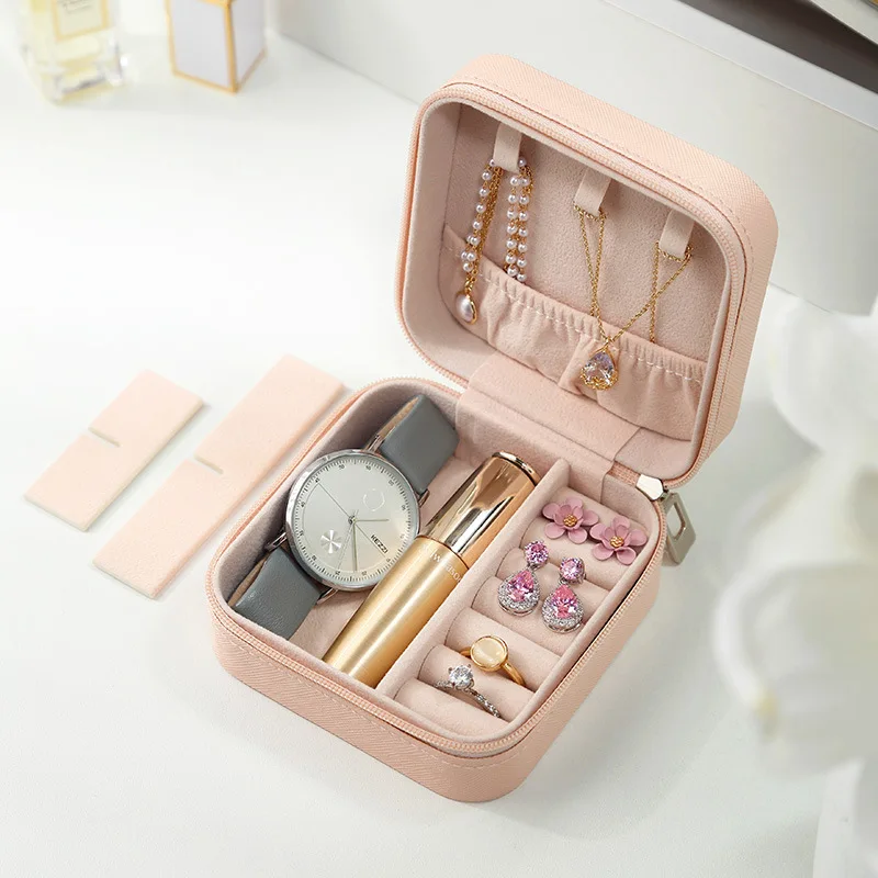 

Jewelry Box Jewelry Bag Flannel Portable Ring Earring Earrings Holder Box Accessories Jewelry Travel Storage Organizing Box