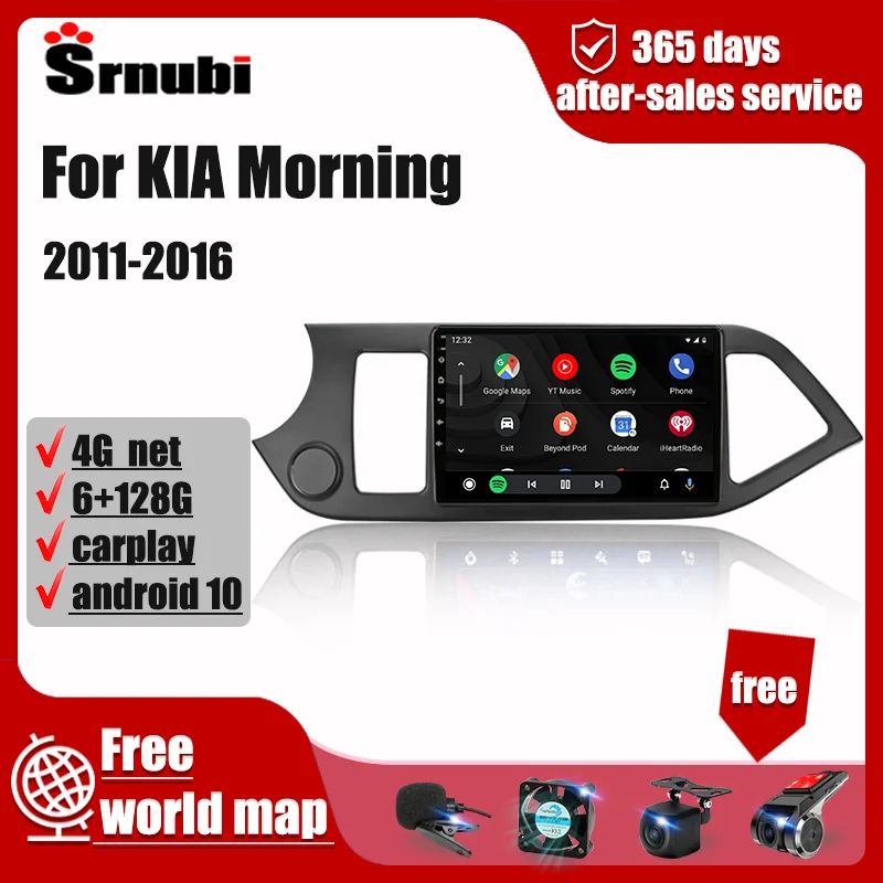 $78.04 For KIA Picanto Morning 2011-2016 Android Car Radio Multimedia Navigation 2Din DVD Carplay Accessories Stereo Speaker Head Unit