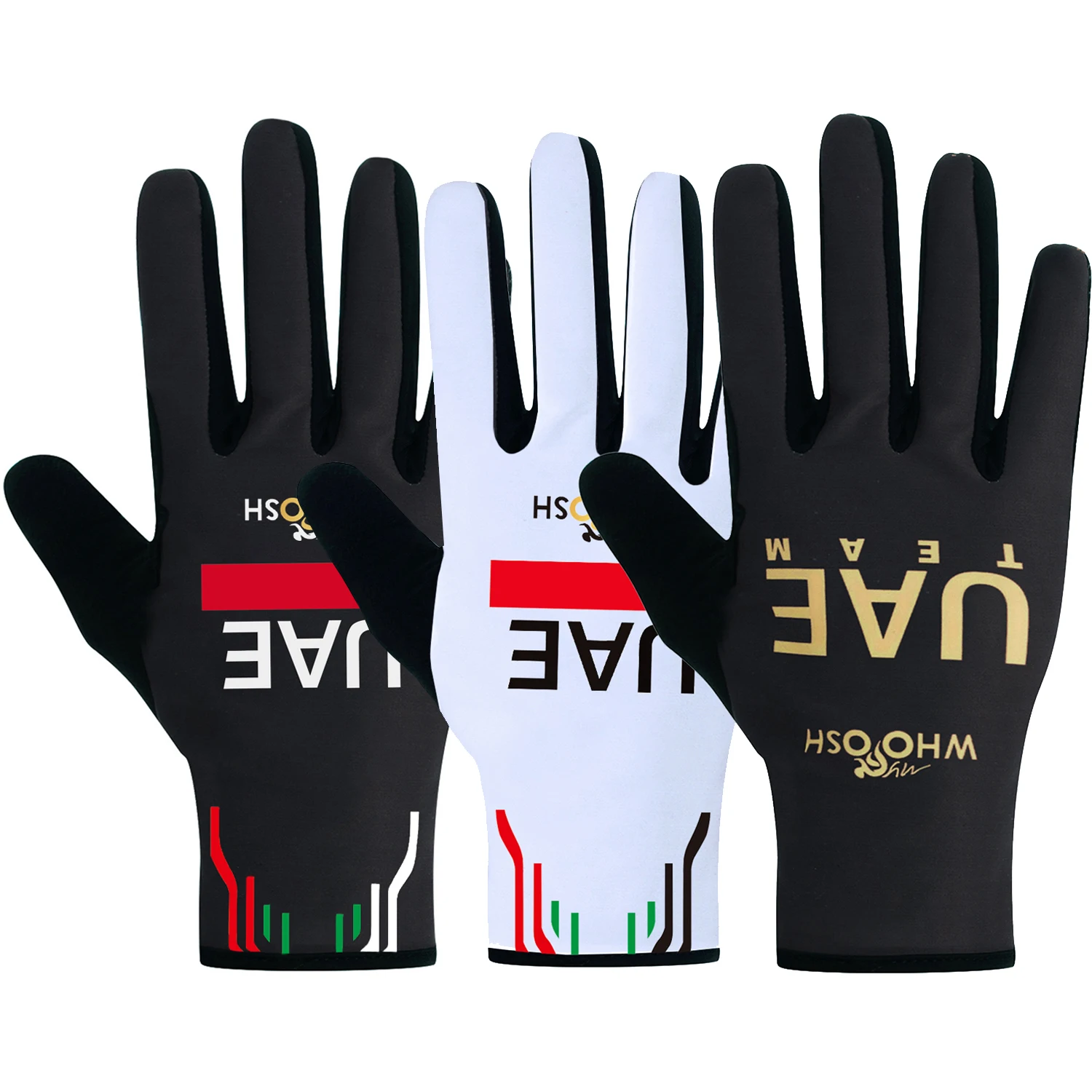 Зимние флисовые велосипедные перчатки FDJ Team UAE противоскользящие и