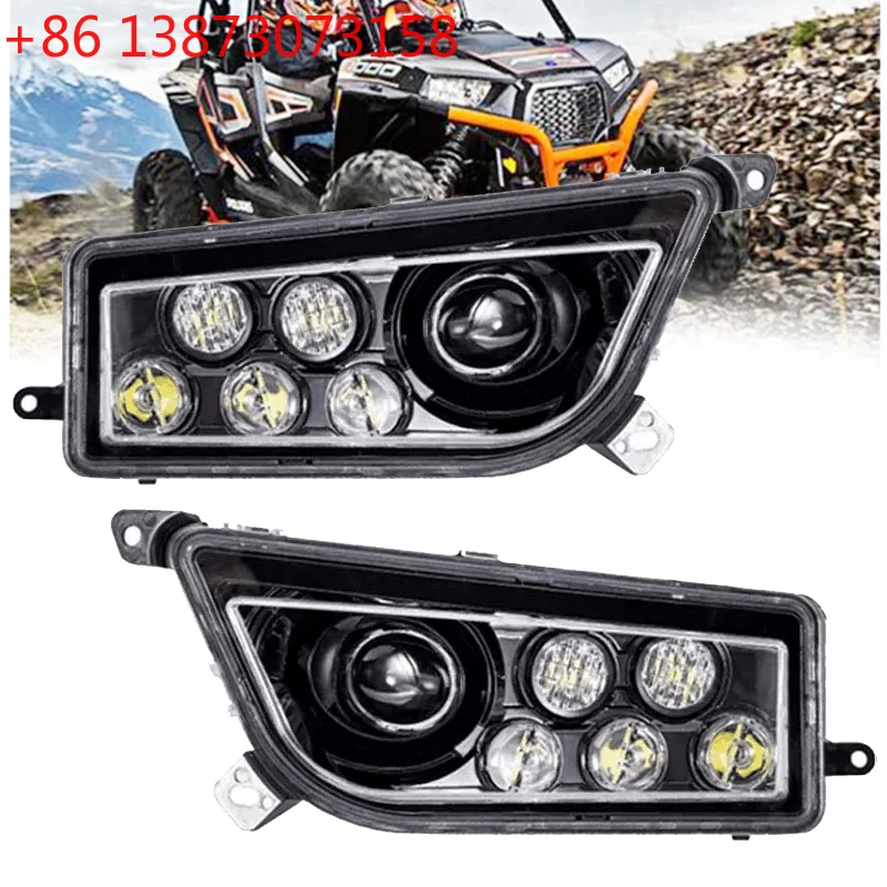 Фото Пара светодиодных фар RZR 30W, передние светодиодные фары, совместимые с Polaris General, RZR XP Turbo/S S 1000 S 900 2014-2022 №1
