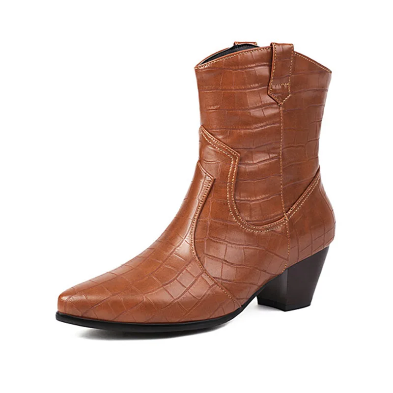 Женские ботинки на плоской подошве зимняя обувь с круглым носком низко