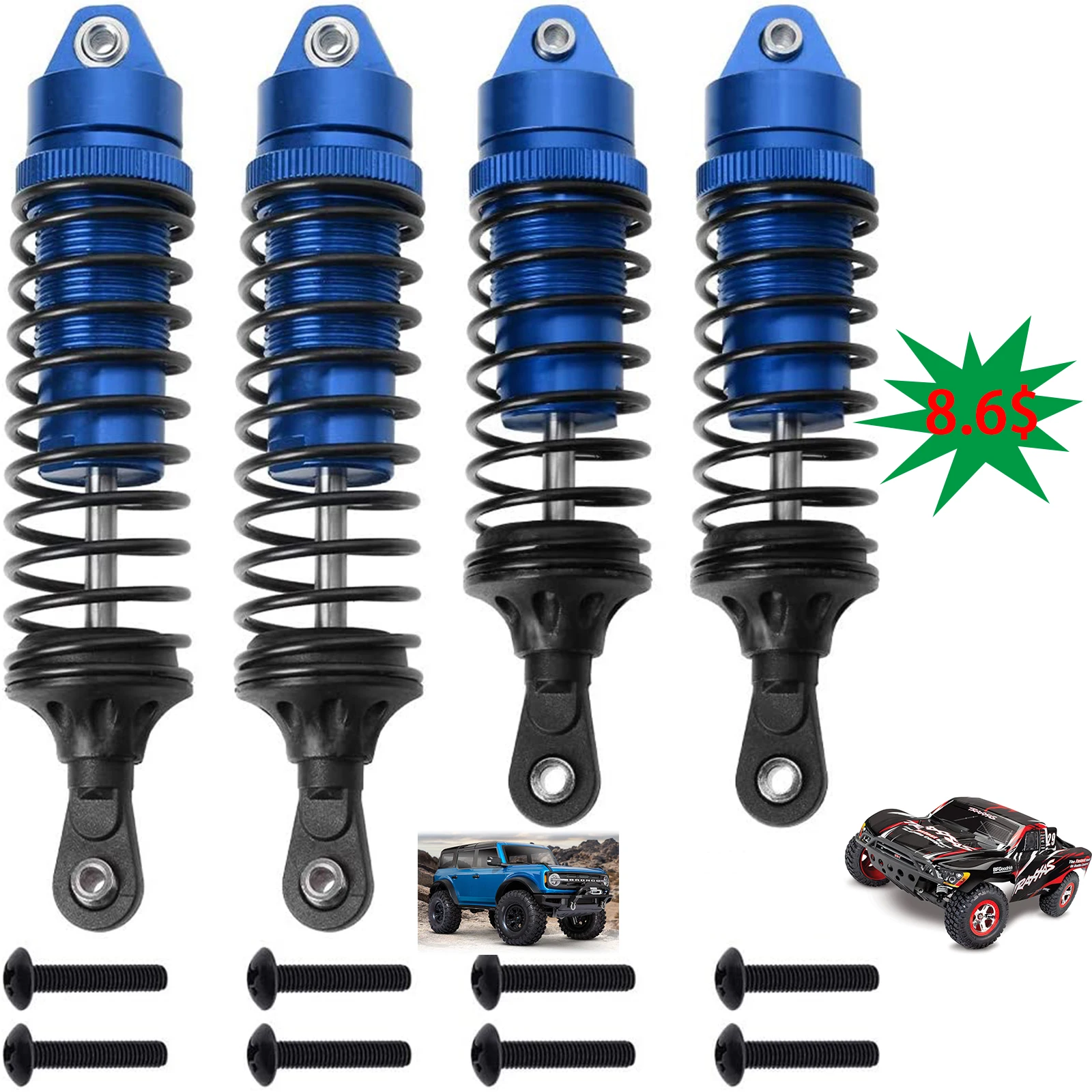 

The Manufacturer Went Out Of Business. The Existing Batch Of Shock Absorbers For Sale at a Low price.Suitable for 1/10 Traxxas