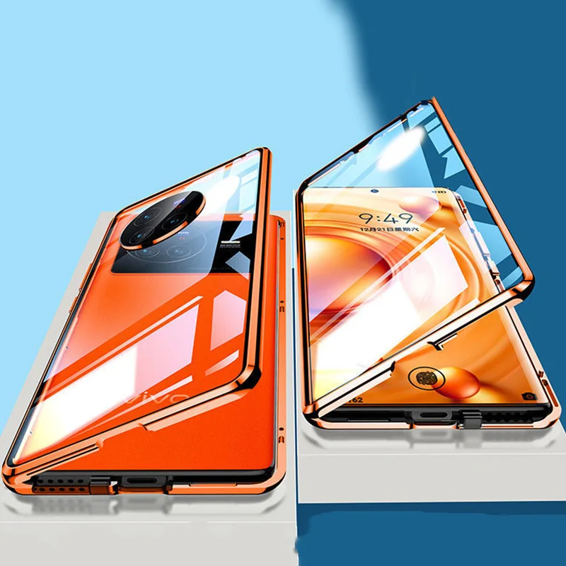 Tanie For Vivo X80 Pro Mobile Phone Case Double-sided Glass Magnetic Suction All-inclusive Anti-fall Protective Cover Transparent Najtaniej For Vivo X80 Pro Mobile Phone Case Double-sided Glass Magnetic Suction All-inclusive Anti-fall Protective Cover Transparent