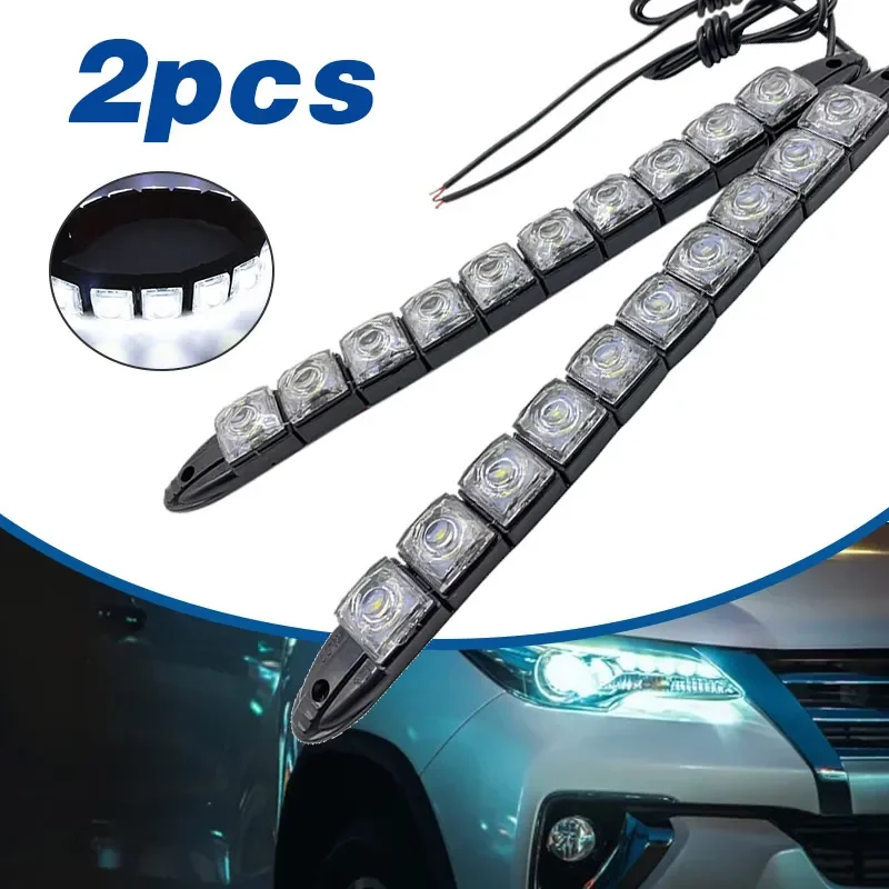 

12V LED Strip DRL Daytime Running Lights Fog for Car Lamp Driving White Car Auto Signal Navigation Light Strip Automotive