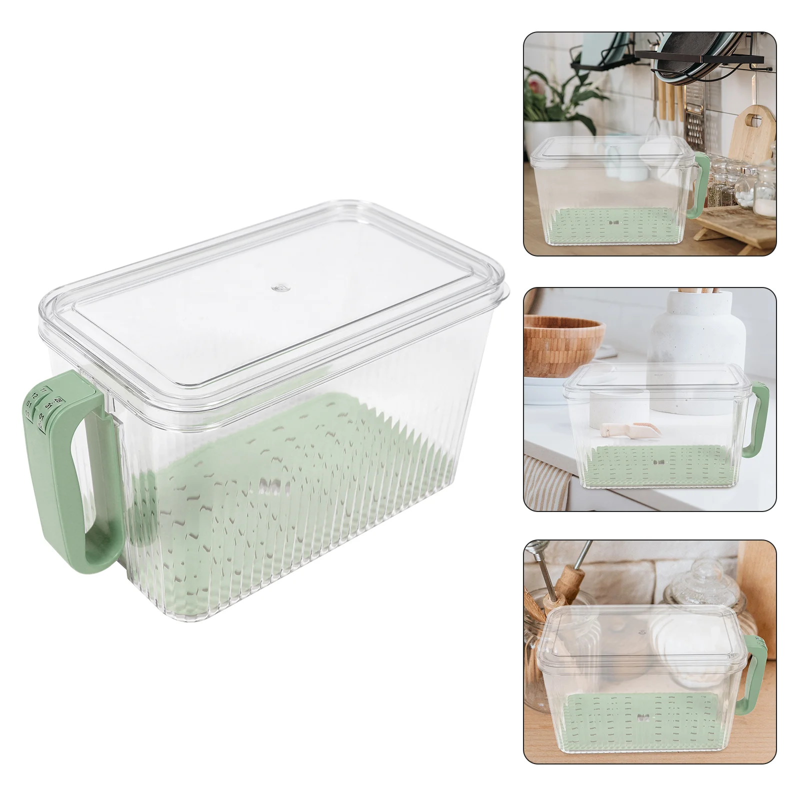 

Plastic Containers Kitchen Fresh Fridge Toast Case Food Organizer Fruit Loaf Bread Storage Supply Holder