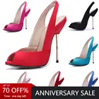 CHMILE CHAU, замшевые пикантные женские туфли-лодочки для вечеринок, с открытым носком, на шпильке, на высоком каблуке, с ремешком сзади, женские туфли, 3845-g7