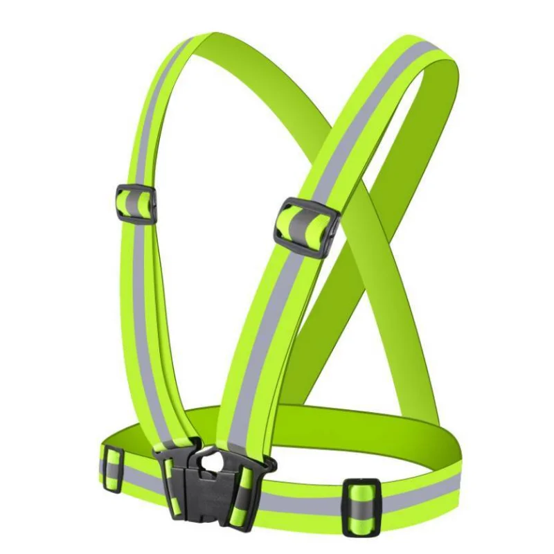 

2023 Highlight Reflective Straps Night Running Riding Clothing Vest Adjustable Safety Vest Elastic Band For Adults and Children